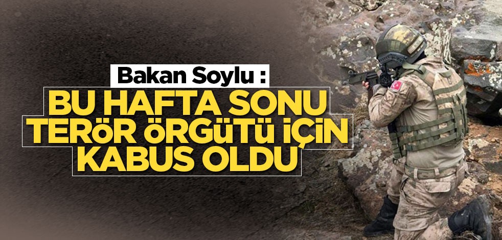 Bakan Soylu : Bu hafta sonu terör örgütü için kabus oldu