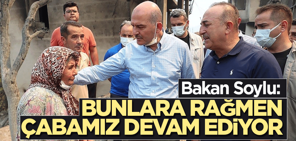 Bakan Soylu: Bunlara rağmen çabamız devam ediyor