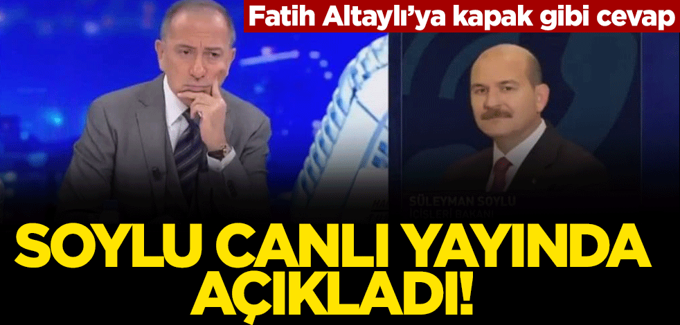 Bakan Soylu canlı yayında açıkladı: İmamoğlu talimatını ben verdim!