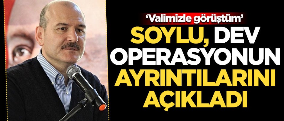 Bakan Soylu, dev operasyonun ayrıntılarını açıkladı