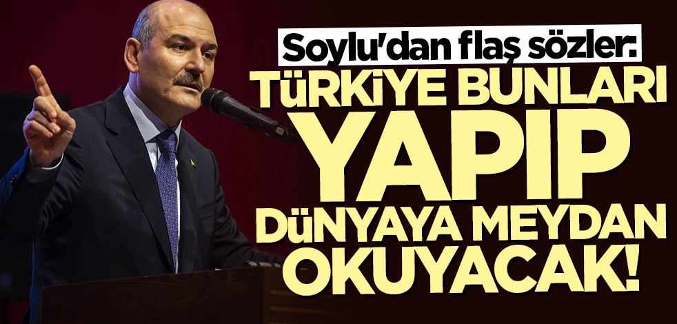 Bakan Soylu: Dünyaya meydan okuyacağız