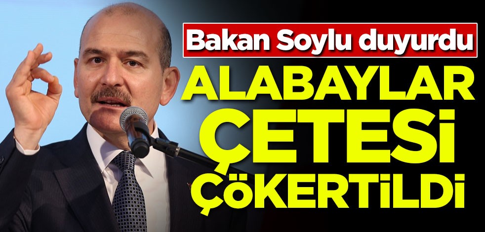Bakan Soylu duyurdu! Alabaylar Çetesi çökertildi