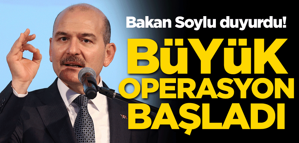 Bakan Soylu duyurdu! Büyük operasyon başladı