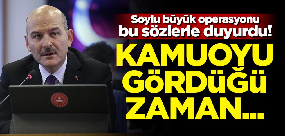 Bakan Soylu duyurdu! Büyük operasyon başlayacak