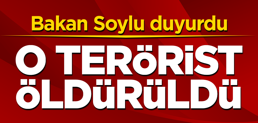 Bakan Soylu duyurdu! O terörist öldürüldü