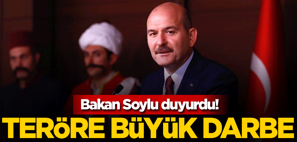 Bakan Soylu duyurdu! Teröre büyük darbe