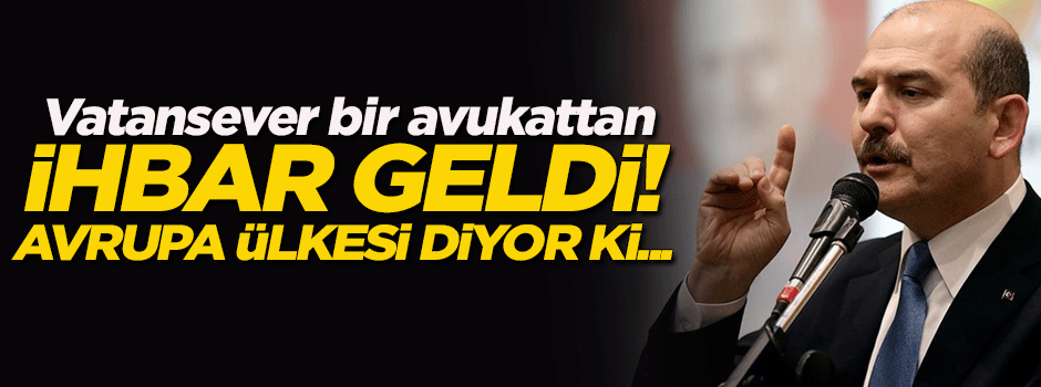 Bakan Soylu, FETÖ'yle ilgili ihbarı açıkladı!