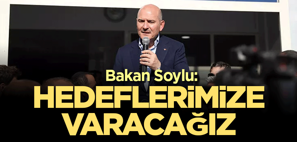 Bakan Soylu: Hedeflerimize varacağız