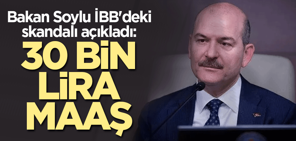 Bakan Soylu İBB'deki skandalı açıkladı: 30 bin lira maaş