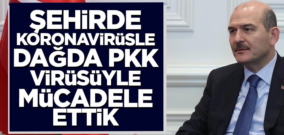 Bakan Soylu: Şehirde koronavirüsle, dağda PKK virüsüyle mücadele ettik