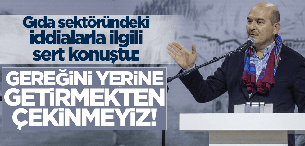 Bakan Soylu sert çıktı: Gereğini yerine getirmekten çekinmeyiz!