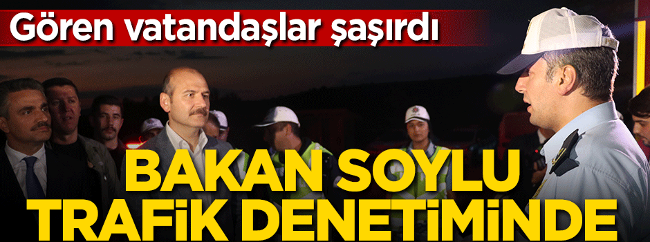 Bakan Soylu trafik denetimine katıldı
