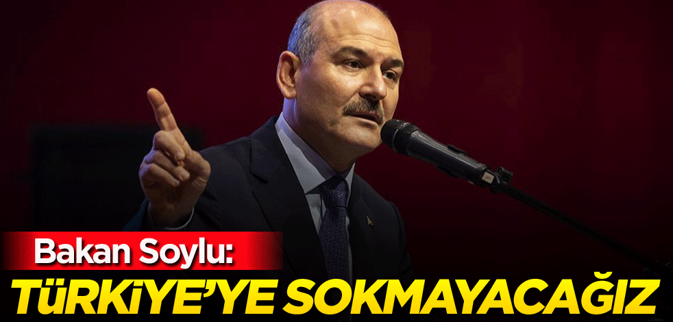 Bakan Soylu: Türkiye'ye sokmayacağız