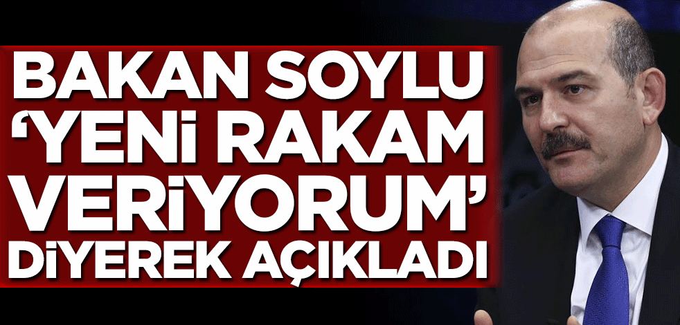 Bakan Soylu 'yeni bir rakam veriyorum' diyerek açıkladı