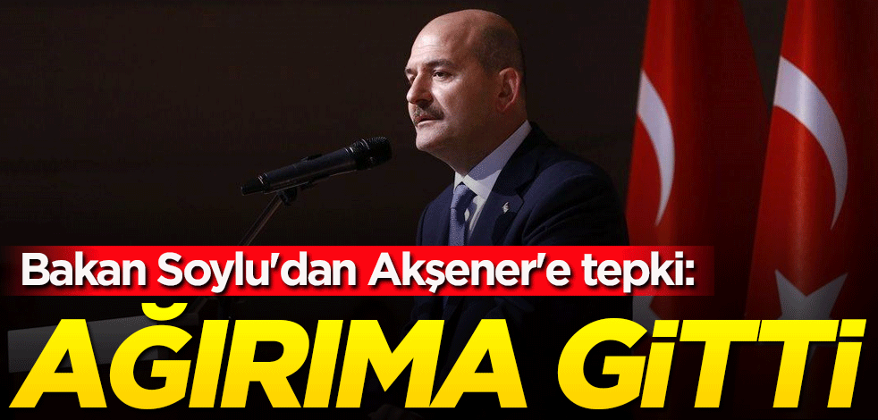Bakan Soylu'dan Akşener'e tepki: Ağırıma gitti