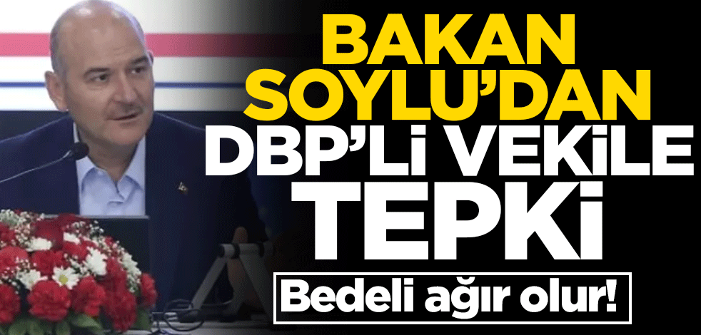 Bakan Soylu'dan DBP'li vekile tepki: Bedeli ağır olur!