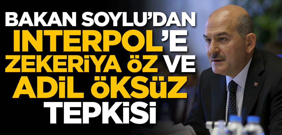 Bakan Soylu'dan Interpol'e Zekeriya Öz ve Adil Öksüz tepkisi