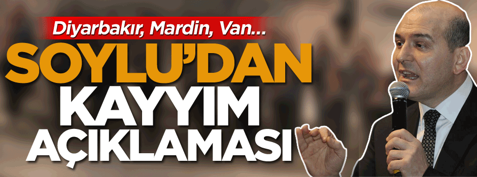 Bakan Soylu’dan kayyım açıklaması: Diyarbakır, Mardin, Van…