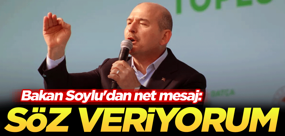 Bakan Soylu'dan net mesaj: Söz veriyorum