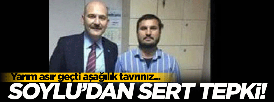 Bakan Soylu'dan o fotoğrafla ilgili sert cevap!