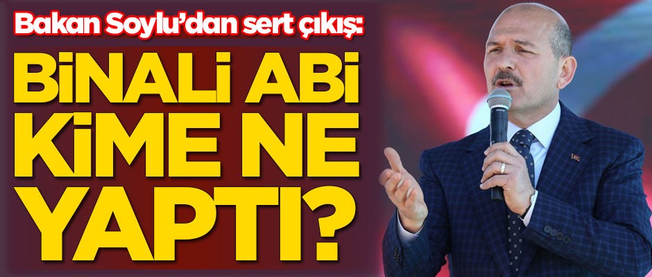Bakan Soylu'dan sert tepki: Binali abi...
