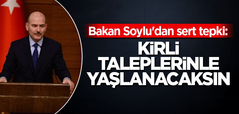 Bakan Soylu'dan sert tepki: Kirli taleplerinle yaşlanacaksın