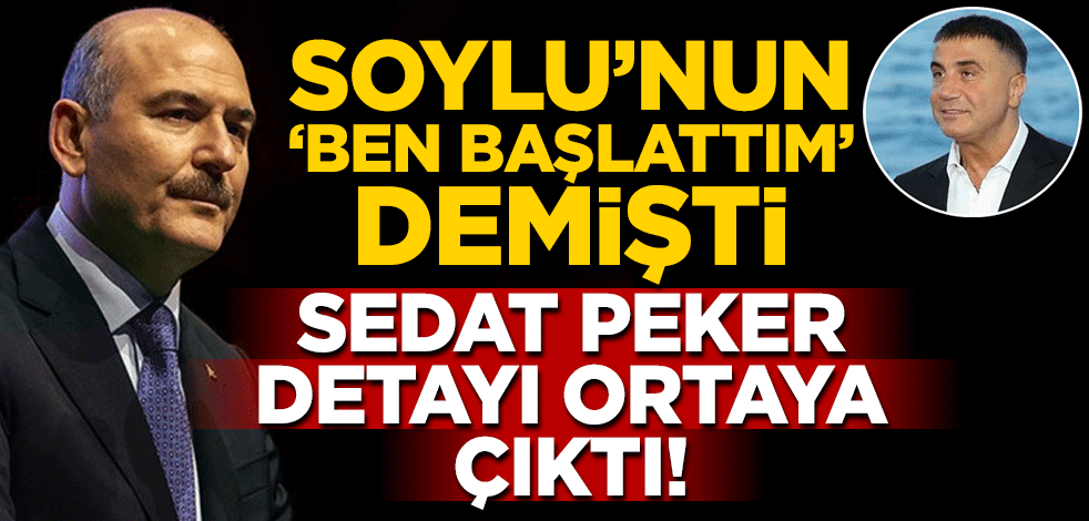 Bakan Soylu'nun "Ben başlattım" dediği Sedat Peker operasyonunun detayları ortaya çıktı!