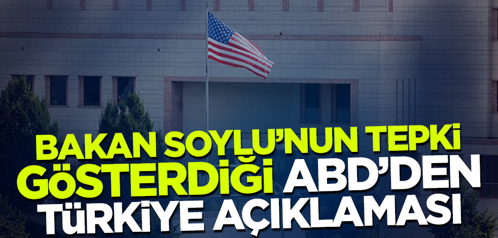 Bakan Soylu'nun tepki gösterdiği ABD'den Türkiye açıklaması