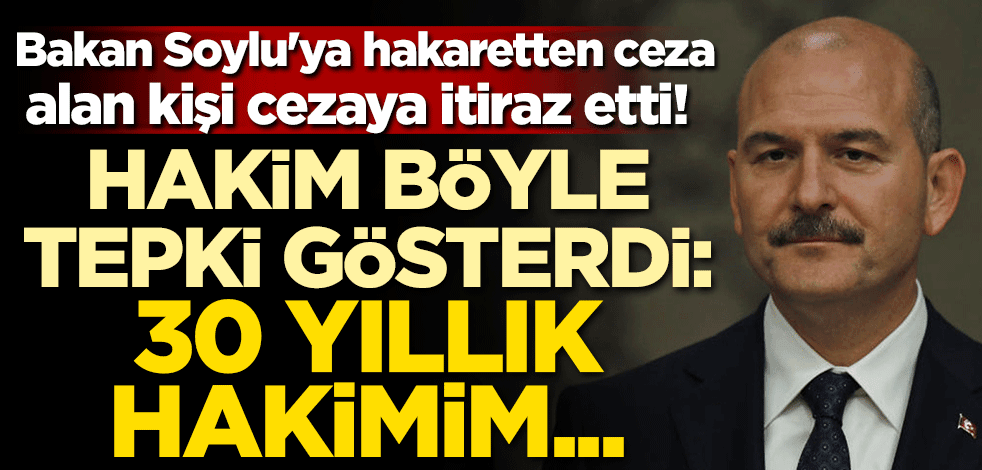 Bakan Soylu'ya hakaretten ceza alan kişi cezaya itiraz etti! Hakim böyle tepki gösterdi