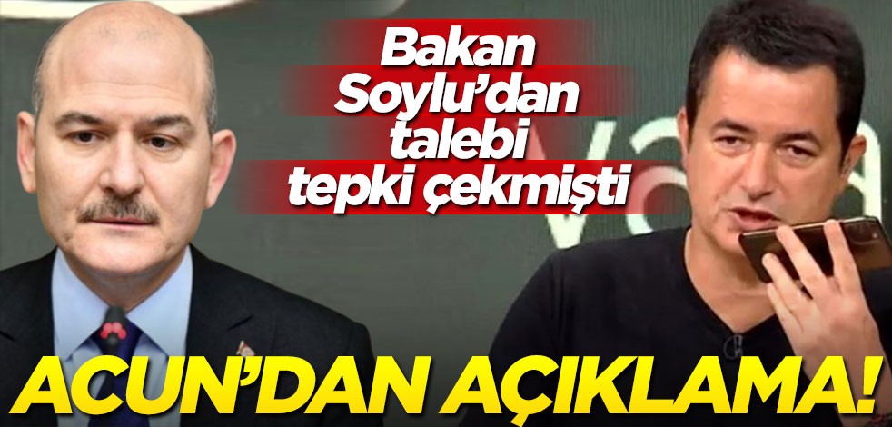 Bakan Soylu’ya yönelik sözleri tepki çekmişti... Acun’dan yeni açıklama!