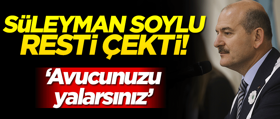 Bakan Süleyman Soylu sert çıktı: Avucunuzu yalarsınız!