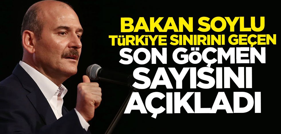 Bakan Süleyman Soylu Türkiye sınırını geçen göçmen sayısını açıkladı