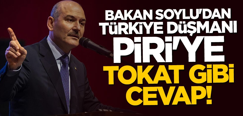 Bakan Süleyman Soylu'dan Kati Piri'ye çok sert cevap