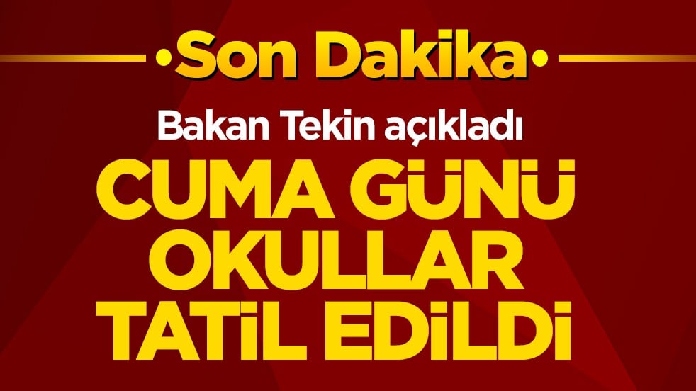 Bakan Tekin açıkladı: 12 Haziran Cuma günü okullar tatil edildi