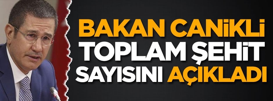 Bakan toplam şehit sayısını açıkladı