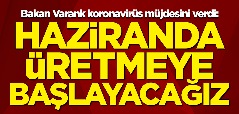 Bakan Varank koronavirüs müjdesini verdi: Haziranda üretmeye başlayacağız