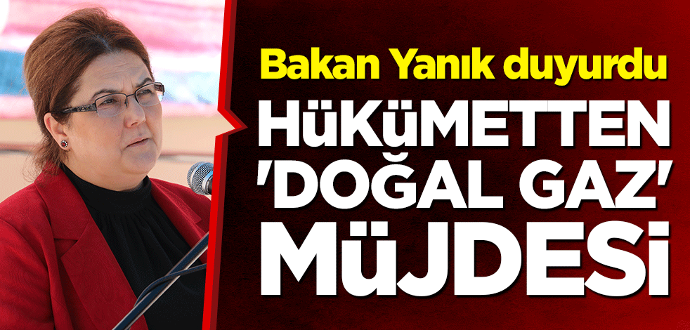 Bakan Yanık duyurdu! Hükümetten 'doğal gaz yardımı' müjdesi