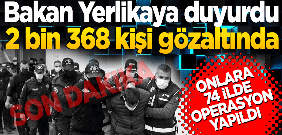 Bakan Yerlikaya duyurdu! Silah kaçaklarına operasyon