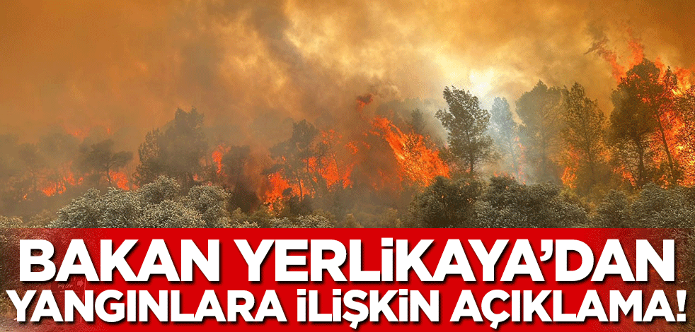 Bakan Yerlikaya'dan orman yangınlarına ilişkin açıklama! Çanakkale'den kötü haber