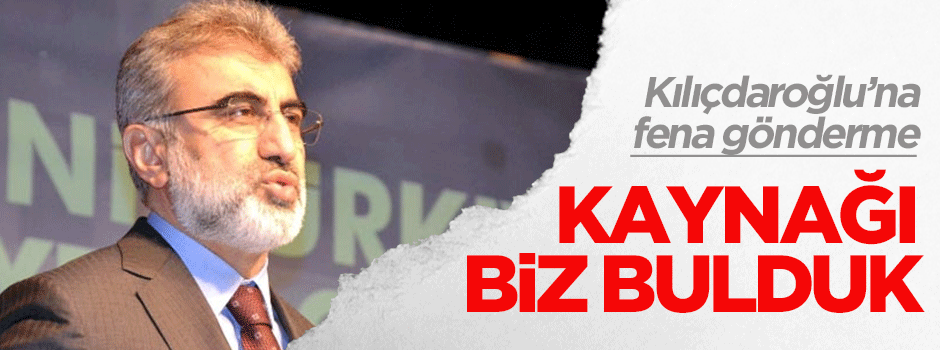 Bakan Yıldız: Kaynağı hortumları keserek biz bulduk!