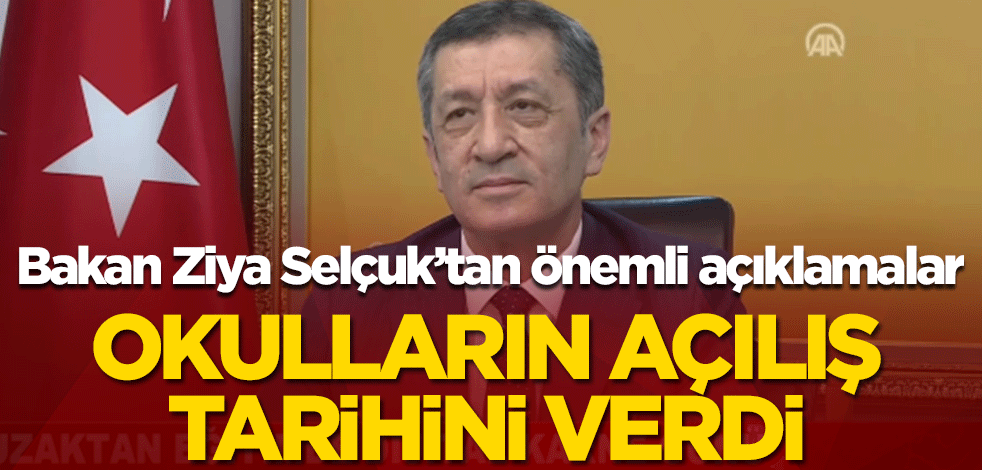 Bakan Ziya Selçuk'tan önemli açıklamalar