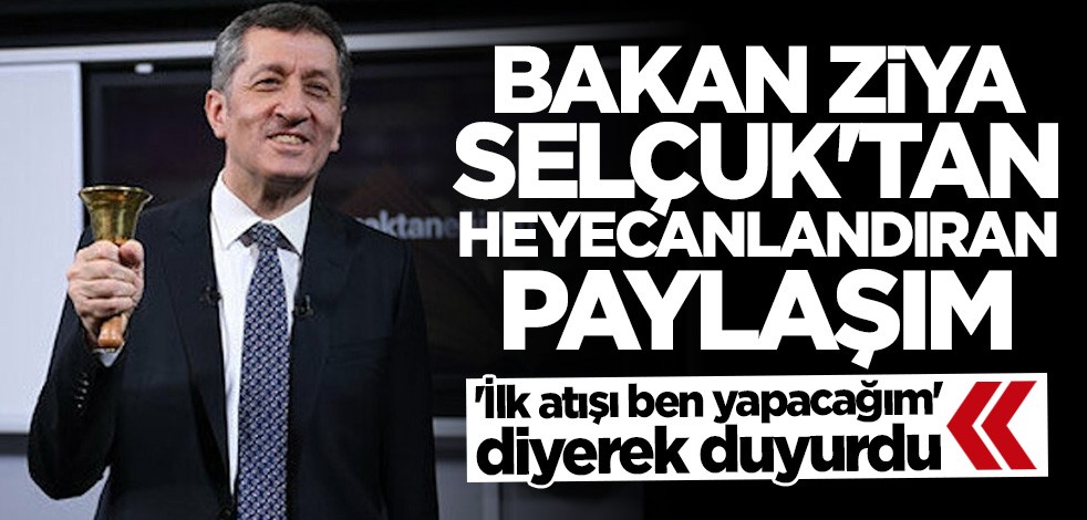 Bakan Ziya Selçuk'tan "salgın sona erecek" paylaşımı