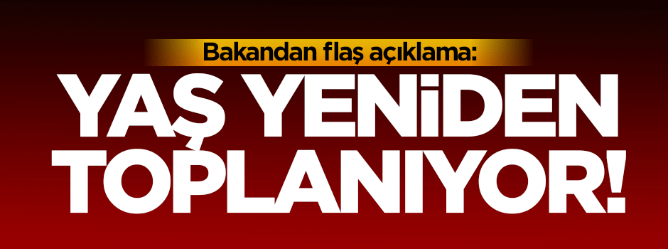 Bakandan flaş açıklama: YAŞ yeniden toplanıyor!