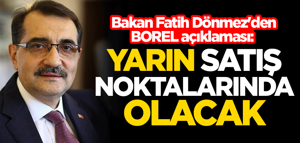 Bakan Fatih Dönmez'den yerli dezenfektan BOREL ile ilgili flaş açıklama: Yarın satış noktalarında olacak
