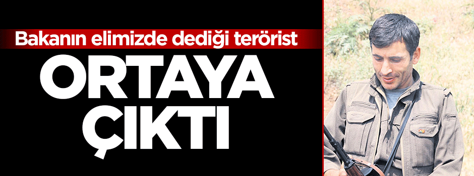 Bakanın elimizde dediği o terörist bakın kimmiş!