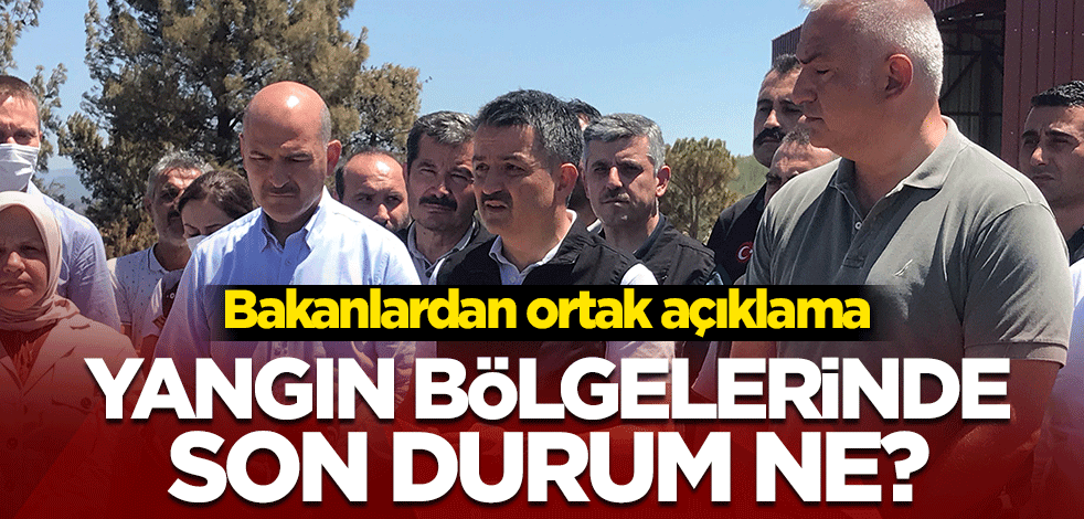 Bakanlar açıklama yaptı Hangi yangınlar kontrol altında?