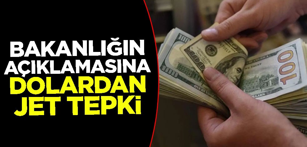 Bakanlığın açıklamasına dolardan jet tepki