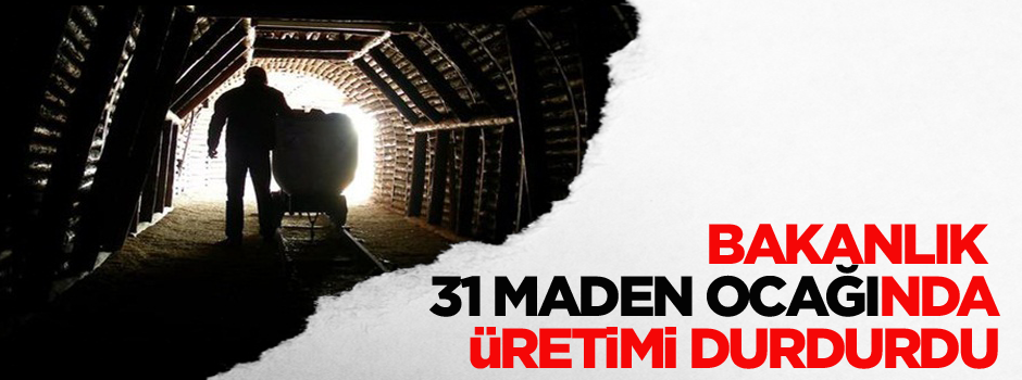 Bakanlık 31 maden ocağında üretimi durdurdu