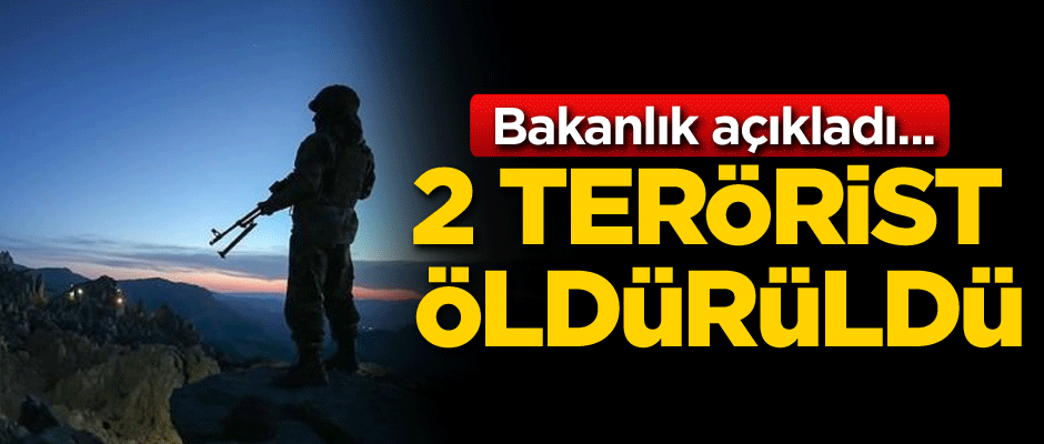 Bakanlık açıkladı... 2 terörist öldürüldü