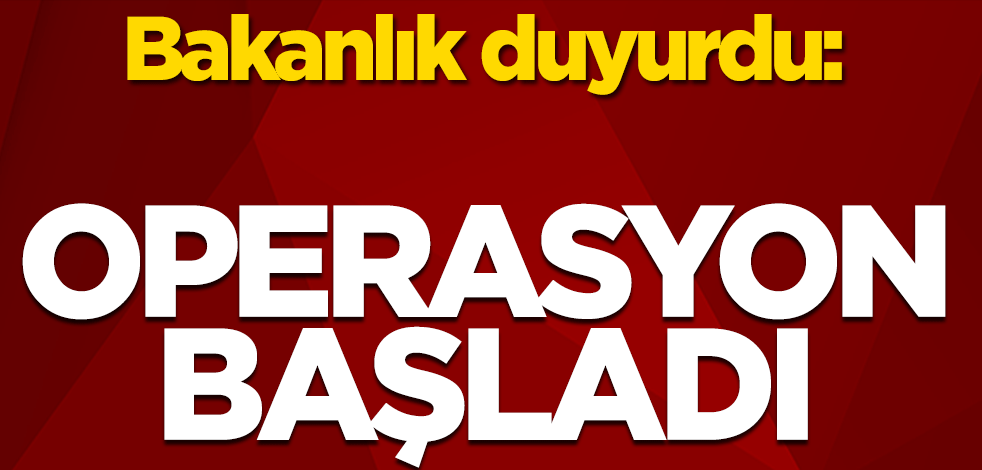 Bakanlık duyurdu: Operasyon başladı